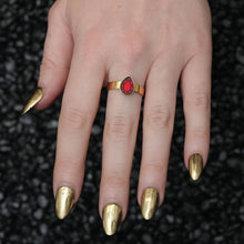 Load image into Gallery viewer, CLEOPATRA GEM RINGS | Gold with ruby or teal