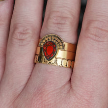 Load image into Gallery viewer, CLEOPATRA GEM RINGS | Gold with ruby or teal