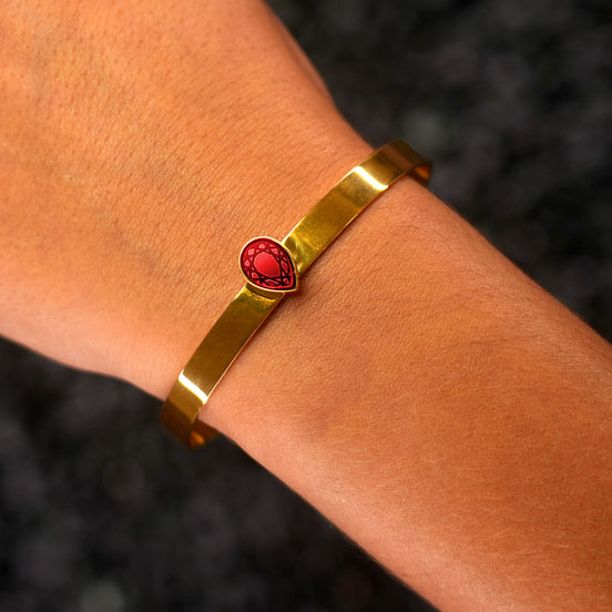 CLEOPATRA GEM CUFF BRACELET | Gold