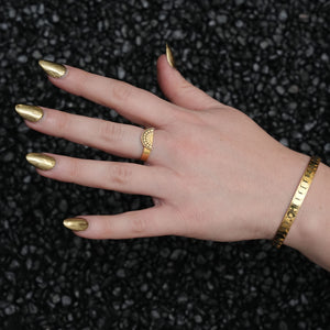 CLEOPATRA GOLD SNAKE SCALE RING