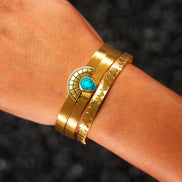 CLEOPATRA STACKABLE CUFF BRACELET TRIO SETS | Gold - SAVE $48