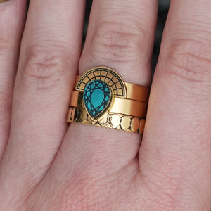 CLEOPATRA GOLD SNAKE SCALE RING