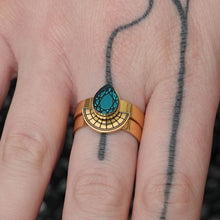 Load image into Gallery viewer, CLEOPATRA GEM RINGS | Gold with ruby or teal