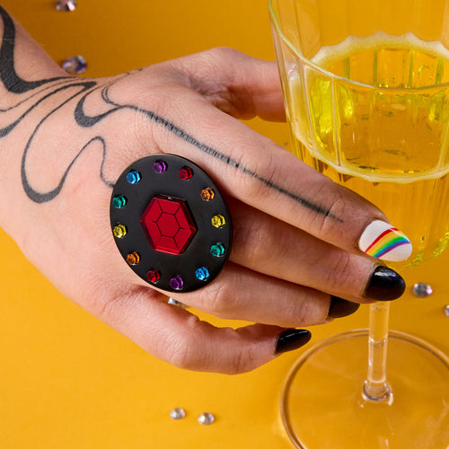 CROWN JEWEL ADJUSTABLE RING