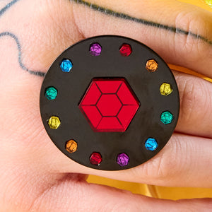 CROWN JEWEL ADJUSTABLE RING