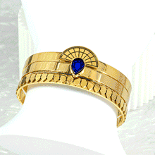 Load image into Gallery viewer, CLEOPATRA STACKABLE CUFF BRACELET SETS | Gold