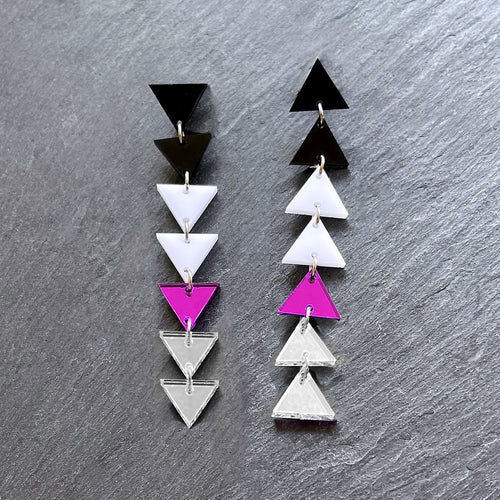 DEMISEXUAL TRIANGLE DANGLES IN 3 SIZES