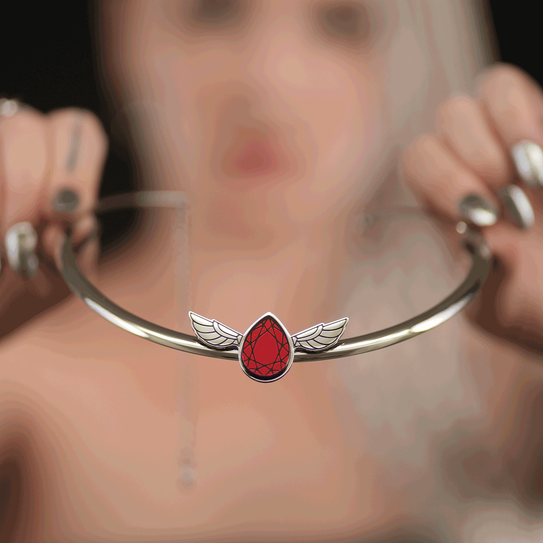 CLEOPATRA NECK CUFF CHOKER | Silver