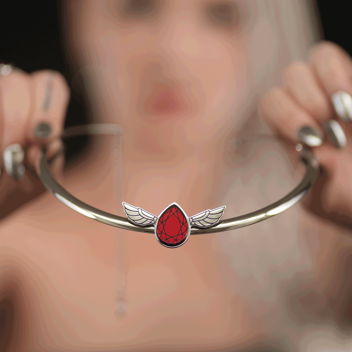 CLEOPATRA NECK CUFF CHOKER | Silver