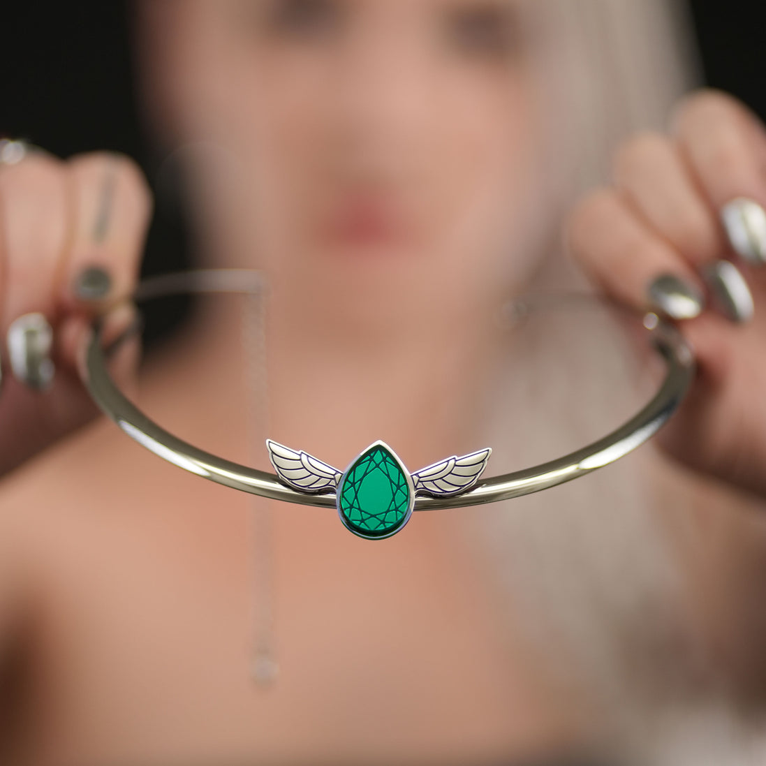 CLEOPATRA NECK CUFF CHOKER | Silver