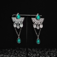 CLEOPATRA STACKABLE STUDS | Silver with Ruby, Amethyst or Emerald gems