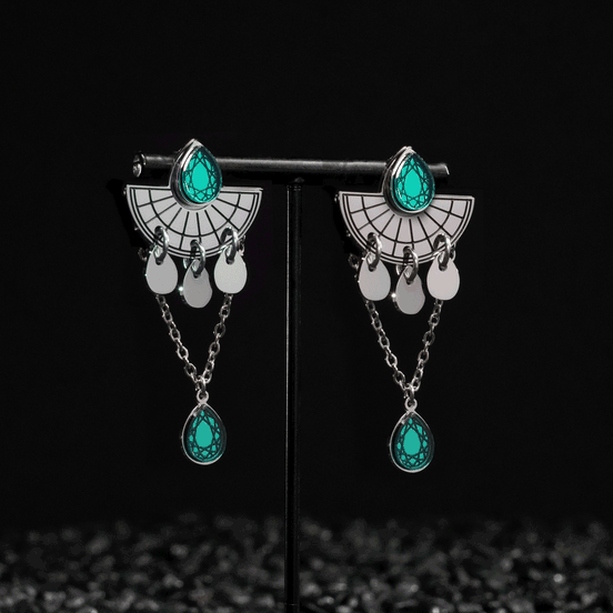 CLEOPATRA STACKABLE STUDS | Silver with Ruby, Amethyst or Emerald gems