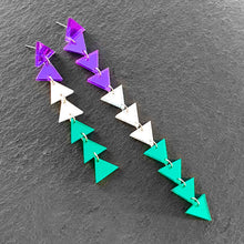 Load image into Gallery viewer, GENDERQUEER TRIANGLE DANGLES IN 3 SIZES