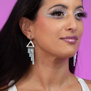 ICY CHIMETTES Silver Clip-on + Hook Earrings