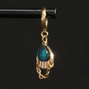 CLEOPATRA ARMOURED HUGGIE HOOPS  | Gold