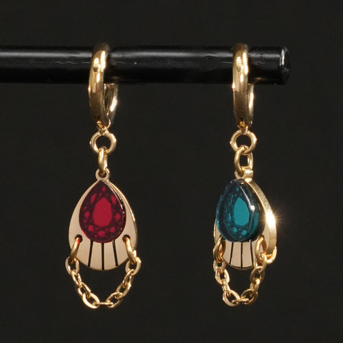 CLEOPATRA ARMOURED HUGGIE HOOPS  | Gold