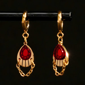 CLEOPATRA ARMOURED HUGGIE HOOPS  | Gold