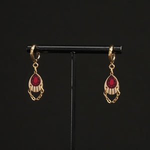 CLEOPATRA ARMOURED HUGGIE HOOPS  | Gold