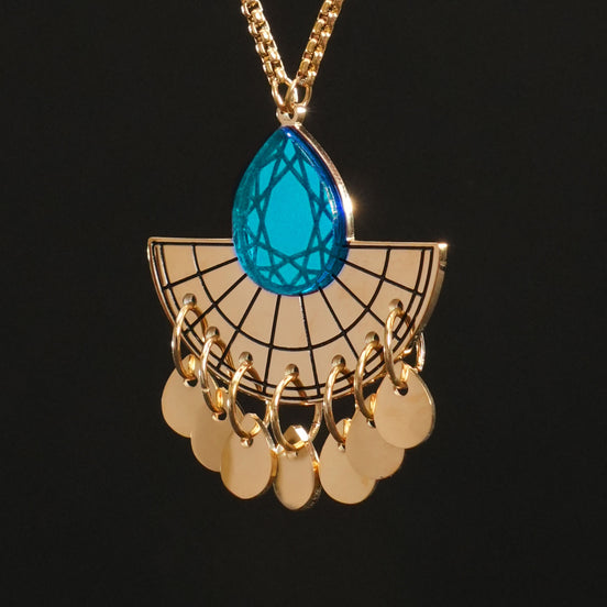 CLEOPATRA LAYERED GEM BOLO NECKLACE | Gold