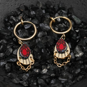 CLEOPATRA ARMOURED HUGGIE HOOPS  | Gold