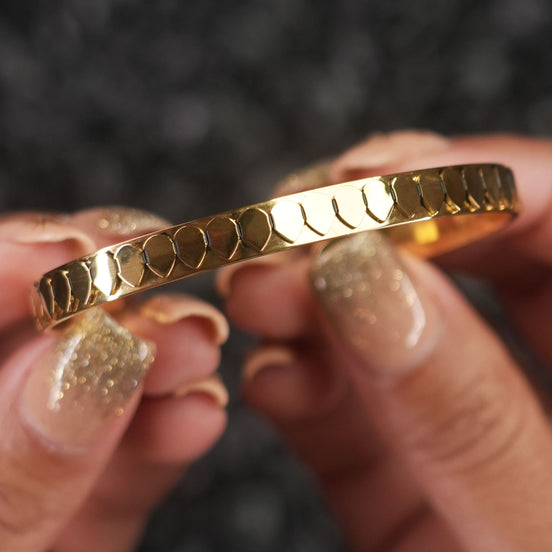 CLEOPATRA SNAKE SCALE CUFF | Gold Adjustable bracelet