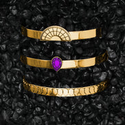 CLEOPATRA STACKABLE CUFF BRACELET TRIO SETS | Gold - SAVE $48