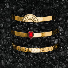 Load image into Gallery viewer, CLEOPATRA STACKABLE CUFF BRACELET SETS | Gold