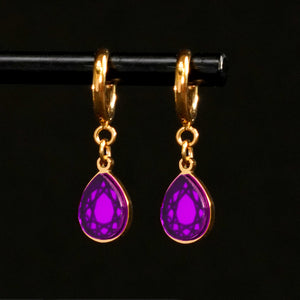 CLEOPATRA GEM DROP HUGGIE HOOPS | Gold