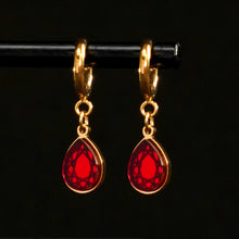 Load image into Gallery viewer, CLEOPATRA GEM DROP HUGGIE HOOPS | Gold