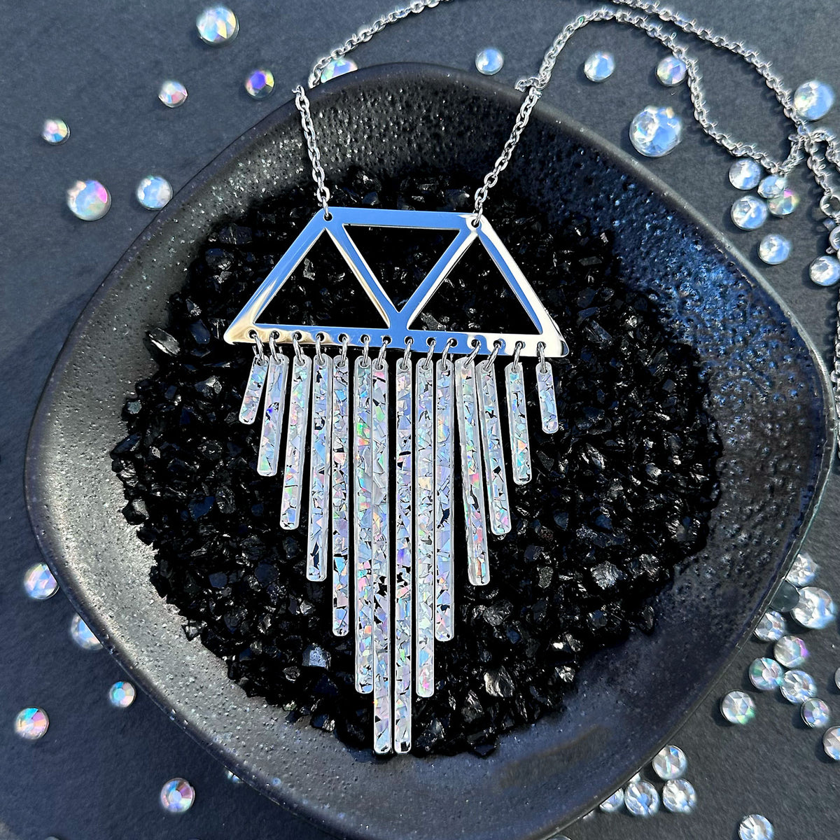 ICY CHIMES Silver Necklace