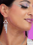 ICY CHIMETTES Silver Clip-on + Hook Earrings