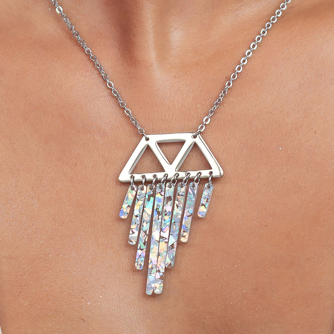 ICY CHIMETTES Silver Necklace