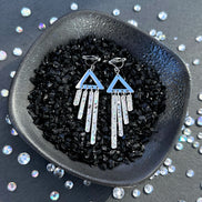 ICY CHIMETTES Silver Clip-on + Hook Earrings