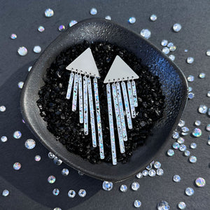 ICY CHIMES Silver Clip-on + Studs Earrings