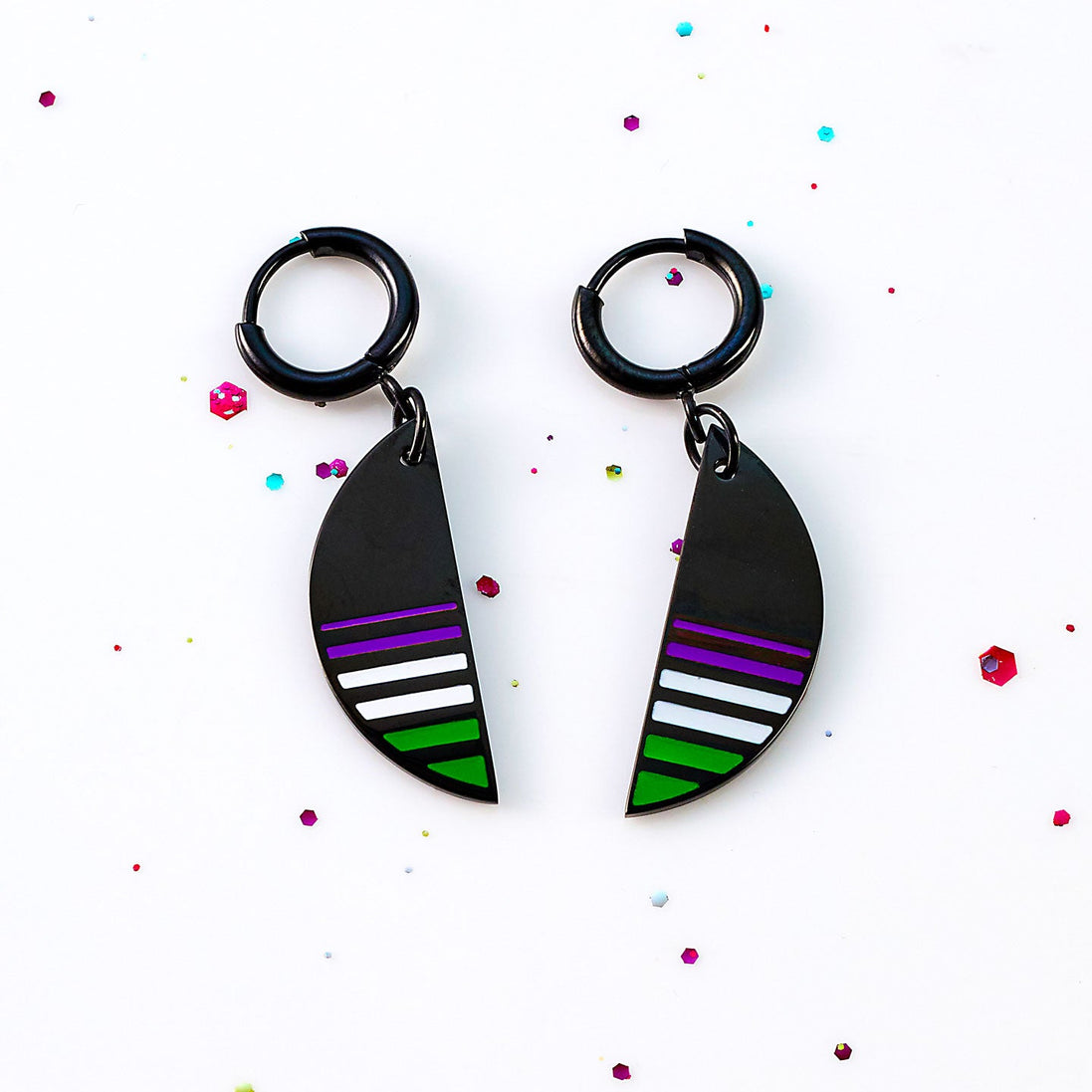 CLIP ON LGBTQ "JE SUIS" Dangles