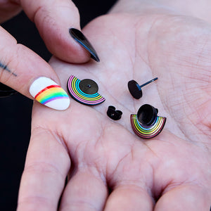 JE SUIS JACKET STUDS | LGBTQ FLAG TWIN SET STUDS