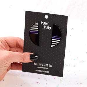 ASEXUAL LGBTQ "JE SUIS" STUDS | Available in two sizes