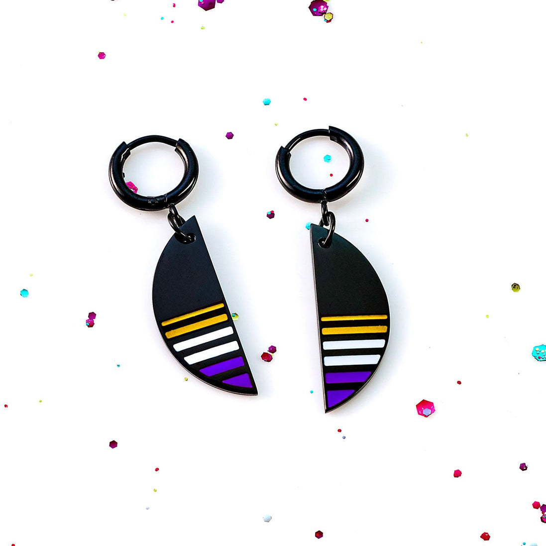 CLIP ON LGBTQ "JE SUIS" Dangles
