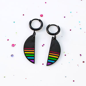 LGBTQ "JE SUIS" HUGGIE HOOPS