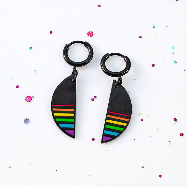 CLIP ON LGBTQ "JE SUIS" Dangles