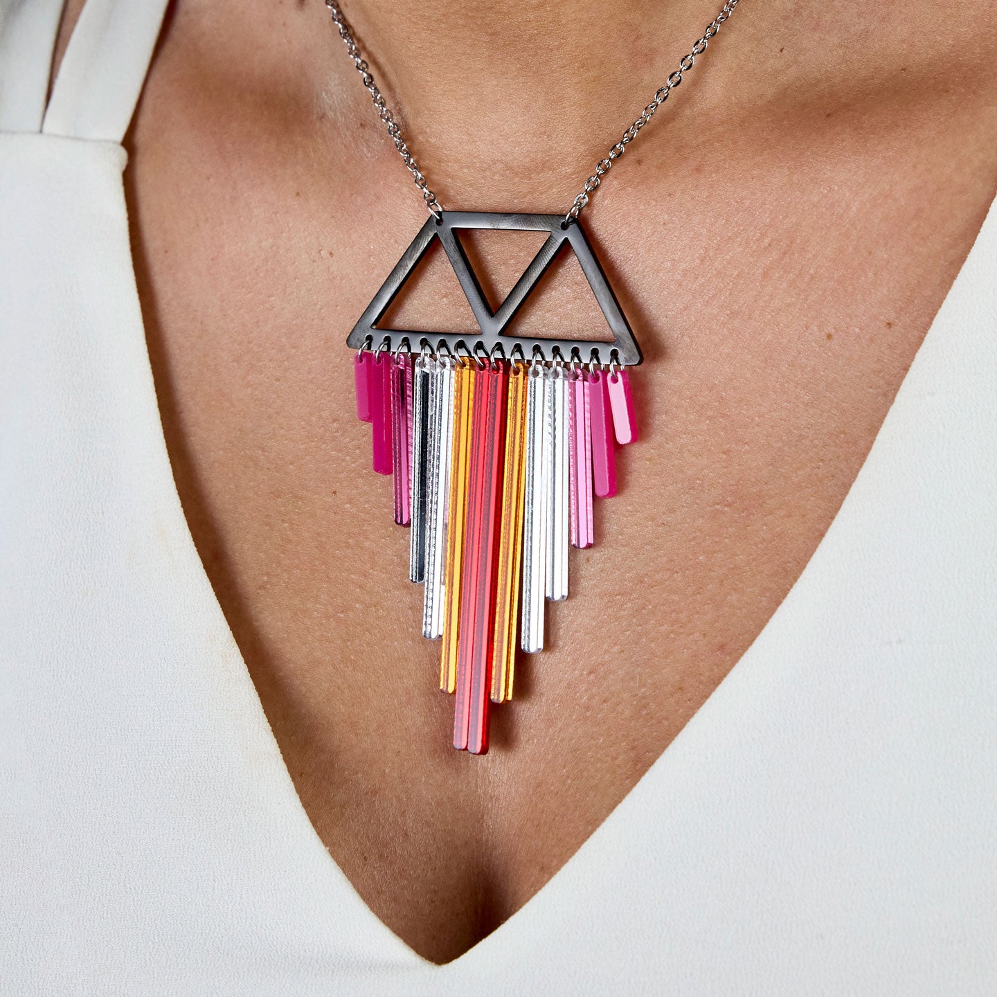 Lesbian shop flag necklace