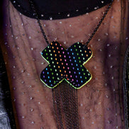 NEON RAINBOW BIG KISSES + KINKS NECKLACE