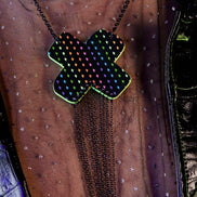 NEON RAINBOW BIG KISSES + KINKS NECKLACE