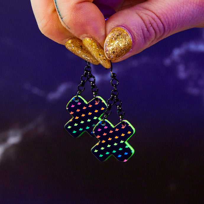 NEON RAINBOW LITTLE KISSES DROP EARRINGS