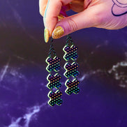 NEON RAINBOW LONG KISSES DROP EARRINGS