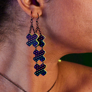 NEON RAINBOW LITTLE KISSES DROP EARRINGS