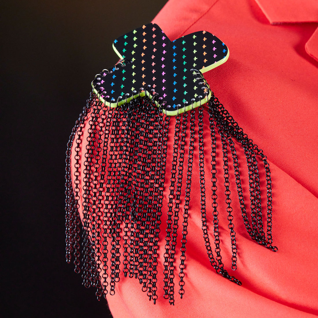 NEON RAINBOW BIG KISSES + KINKS SHOULDER PIECES