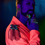 NEON RAINBOW BIG KISSES + KINKS SHOULDER PIECES