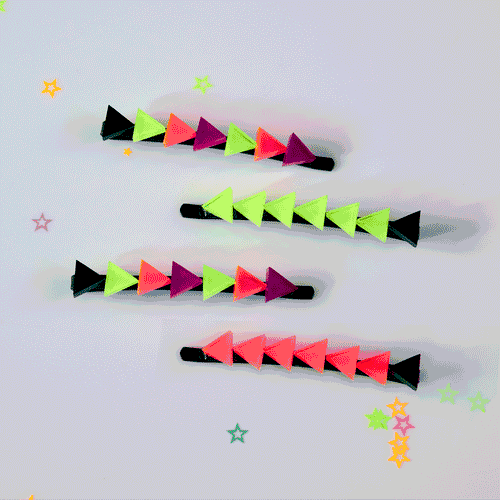 NEON RETROWAVE HAIR PINS PAIR