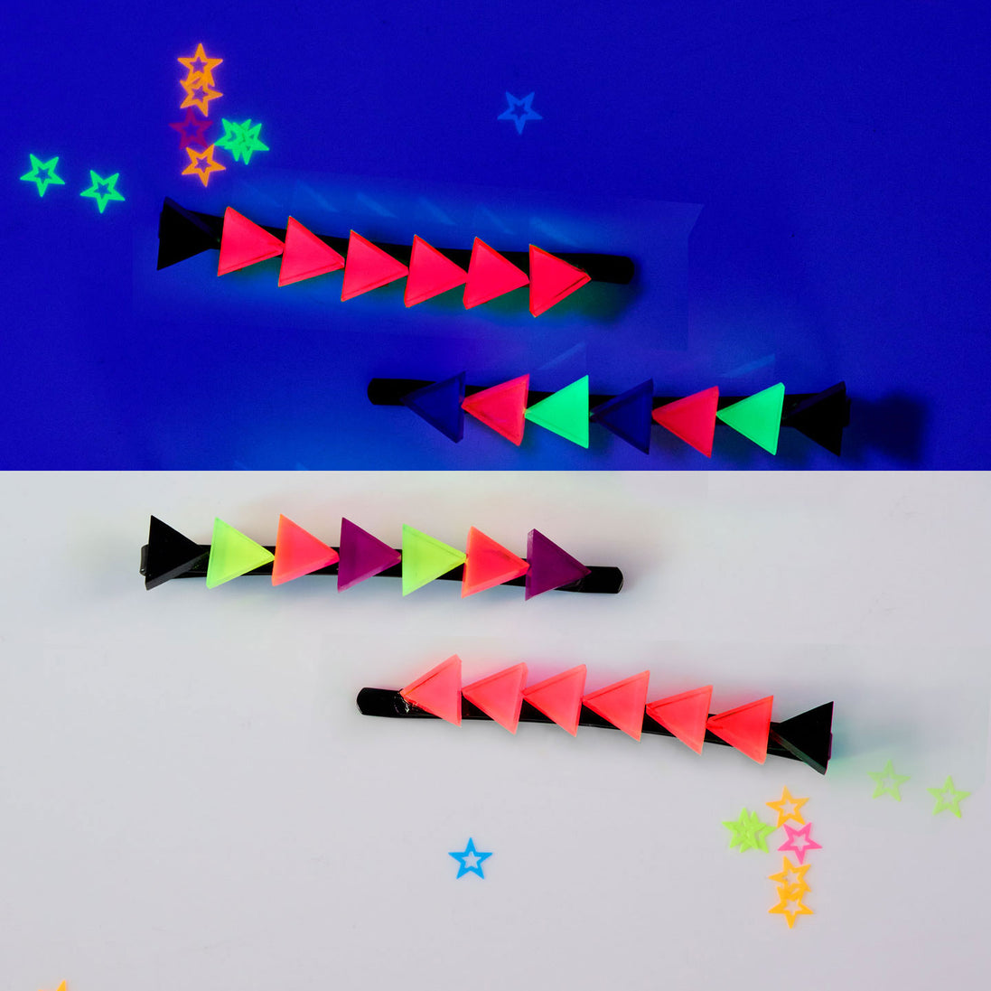 NEON RETROWAVE HAIR PINS PAIR